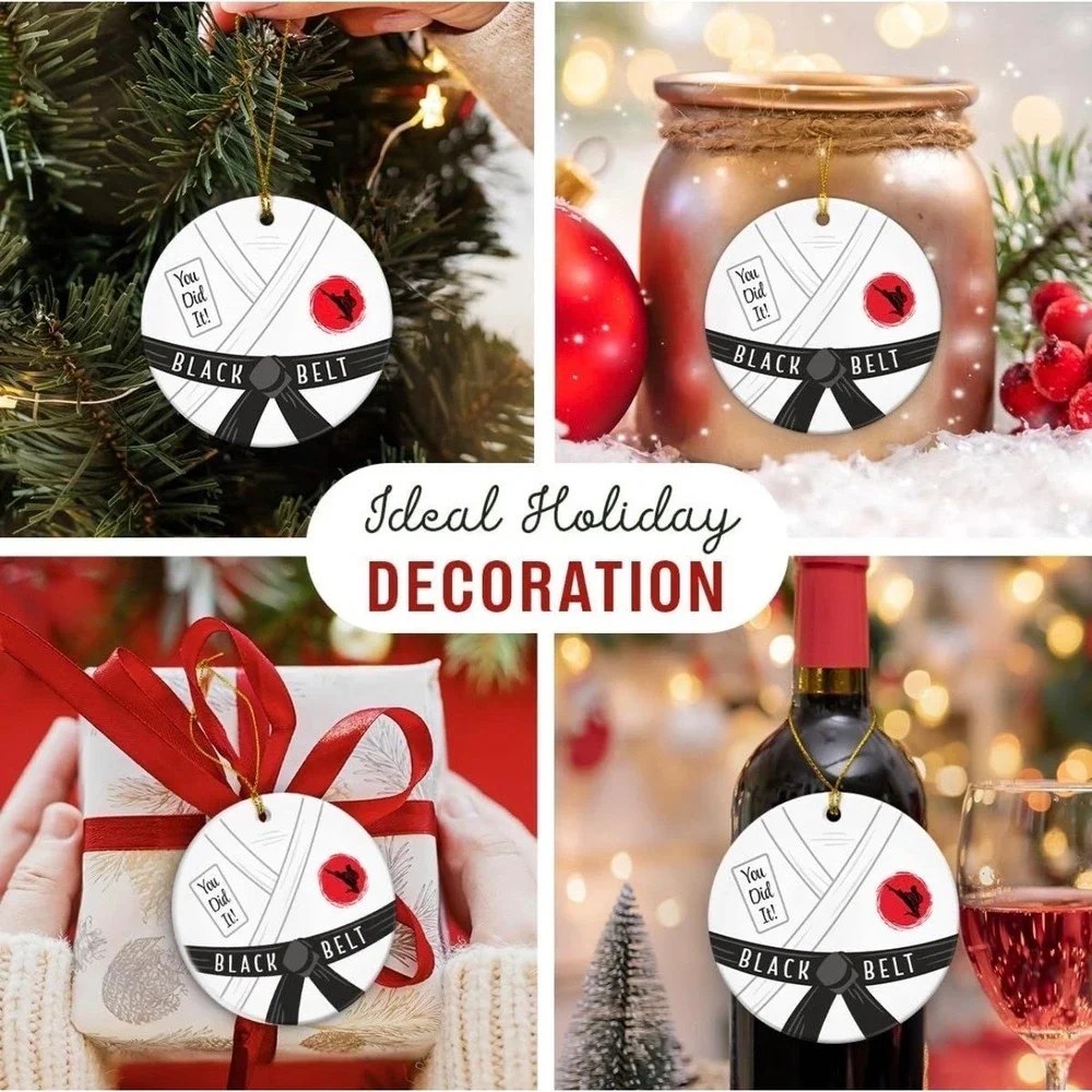 New‎ Veryhomy Karate Black Belt Christmas Ornament Ceramic Martial Arts Gift